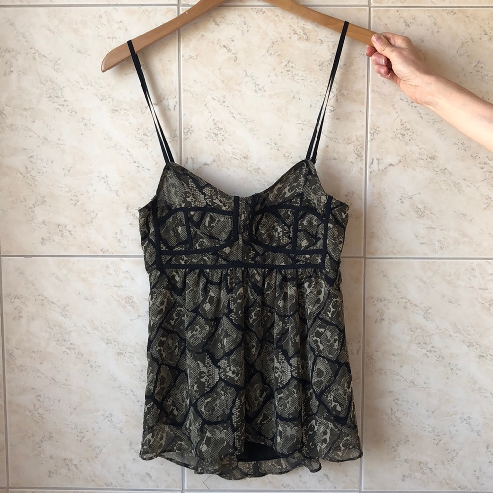 Snakeskin print blouse. Great condition